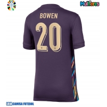 Camisa de Futebol Inglaterra Jarrod Bowen #20 Equipamento Secundário Mulheres Europeu 2024 Manga Curta